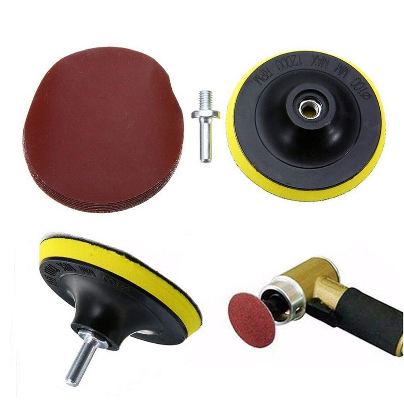 Wixine 1Set 4'' Sanding Disc Sandpaper Hook Loop 1000 Grit + Drill Adapter + Backer Pad - Image 5